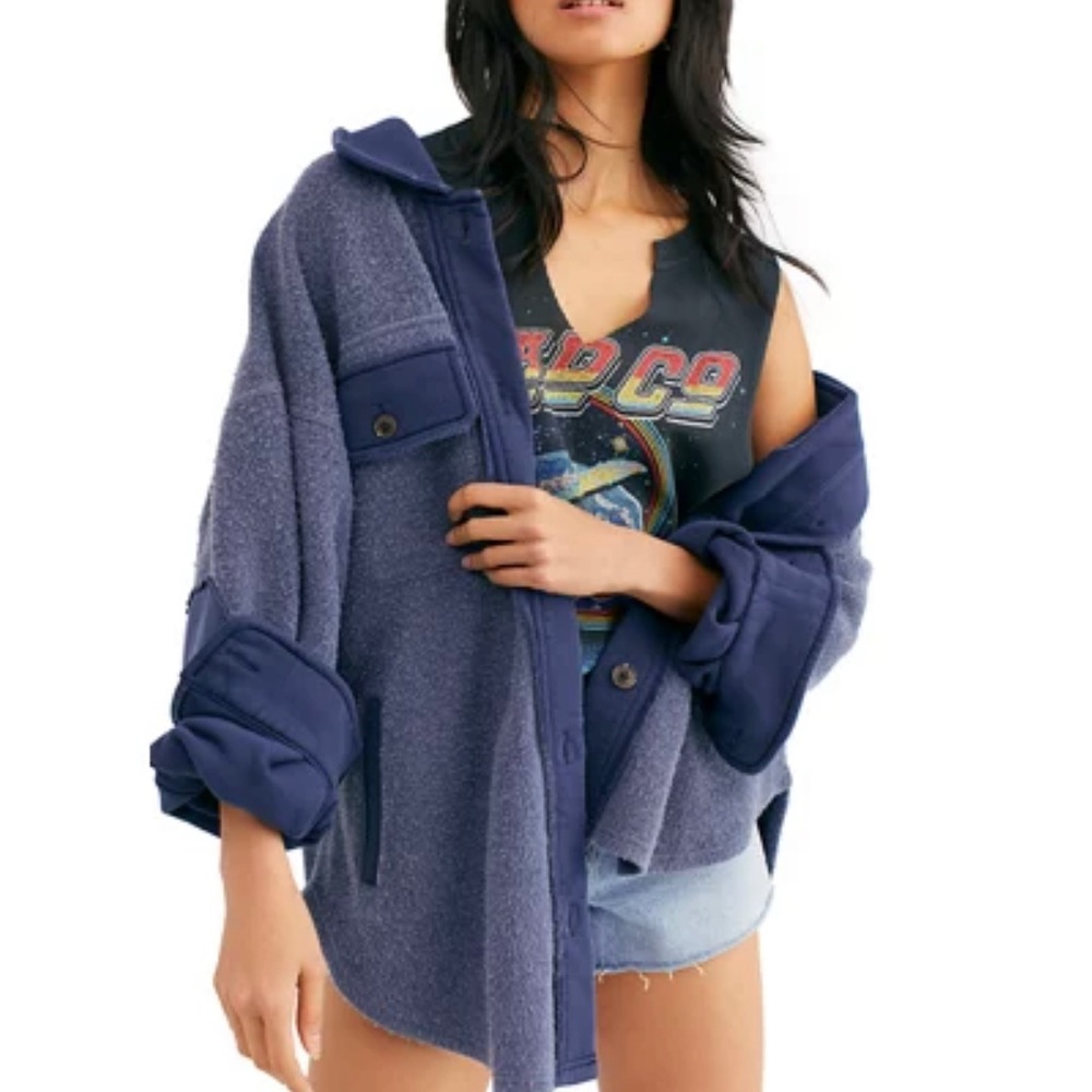 Free People Ruby Jacket Indigo size Small